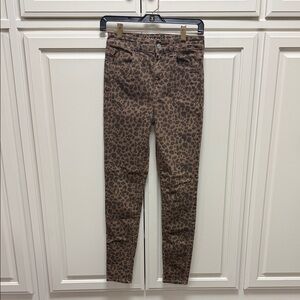 American Eagle Outfitters Brown Leopard Skinny Jeans 4